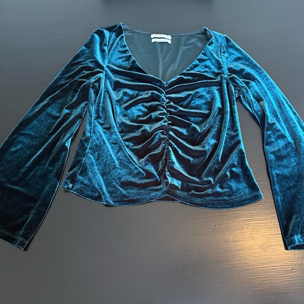 Urban outfitters Elegant Teal Velvet Women's‎ Top